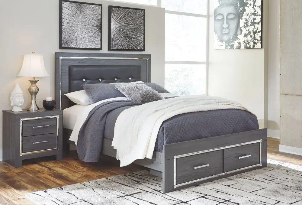 Lodanna - Storage Bed Oatmeal Color