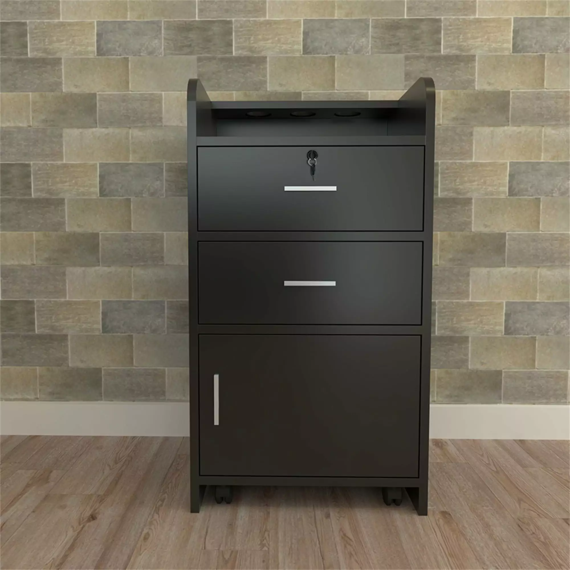 Resenkos Dresser Bedroom Storage Tower 2 Drawers and 1 Door Chest Drawers