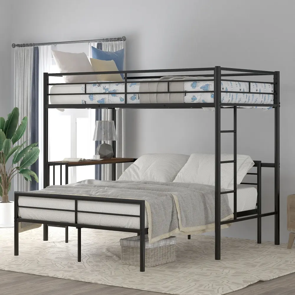 Bunk Bed Desk, Ladder And Quality Slats Bedroom