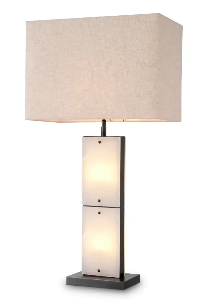 Eichholtz Ortiz Linen Modern Table Lamp Bedside Lighting