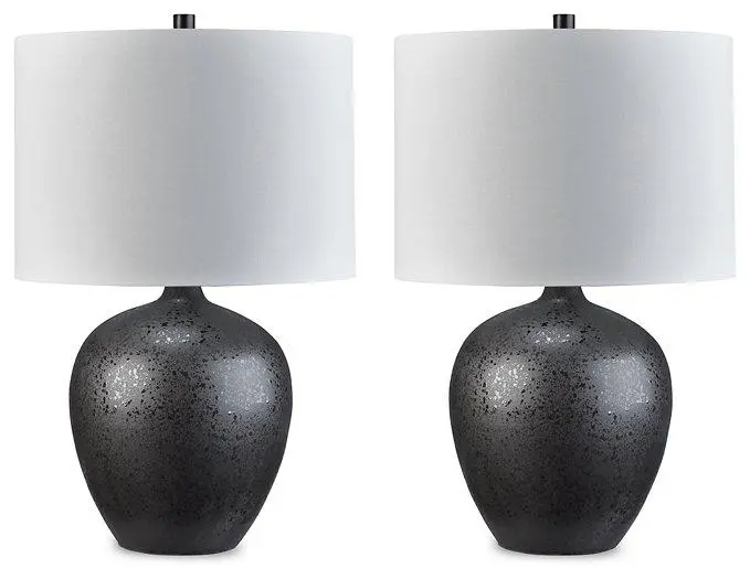 Ladstow Lamp Set 2 Modern Bedside Table Lamps