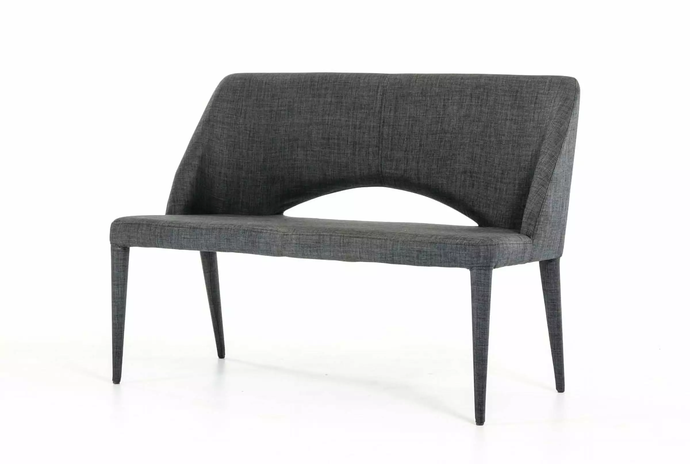 HomeRoots Decor 32-inch Dark Grey Fabric and Metal Bench Entryway Benches