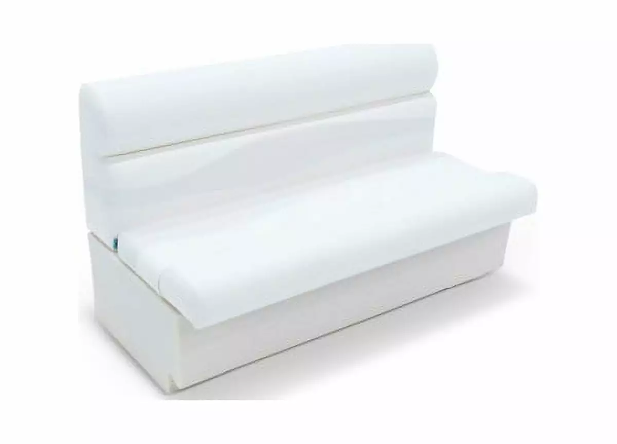 Pontoon Furn 50' Bench Seat White Outdoor Use Benches Lippert