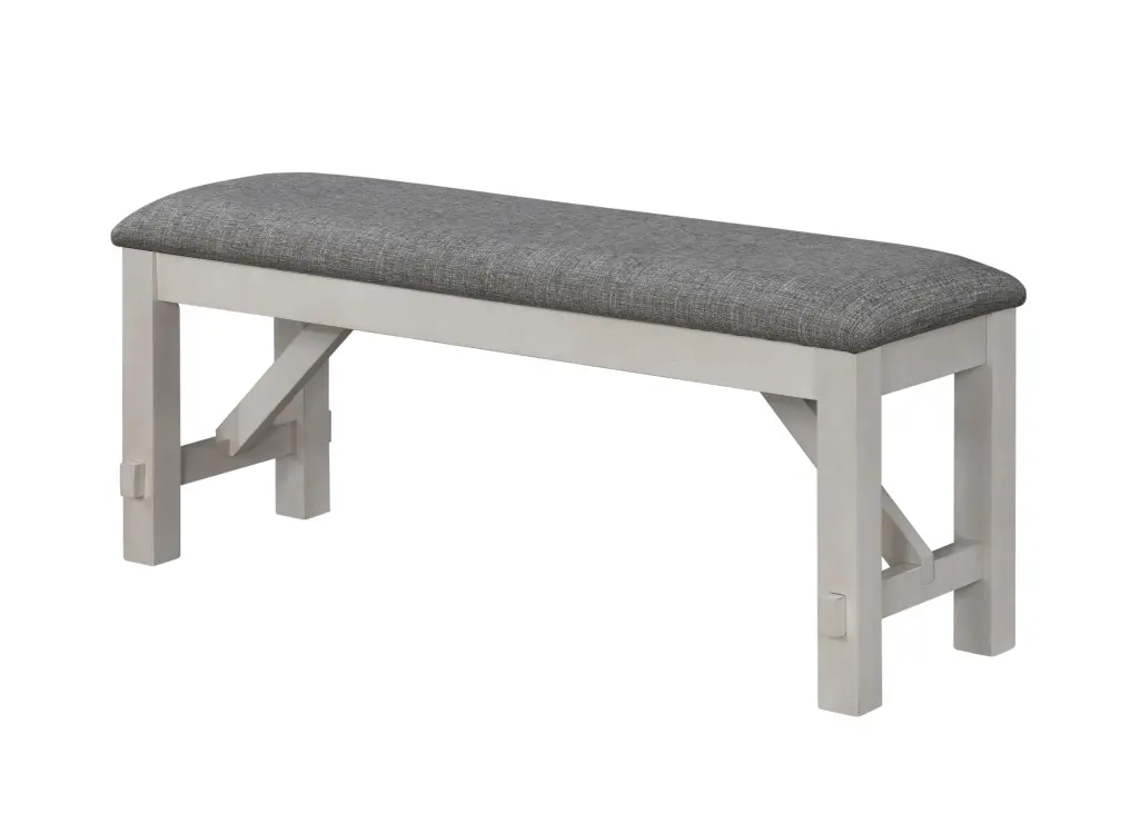 Maribelle Bench Chalk GreyBrown - Upholstered Storage Bench Bedroom