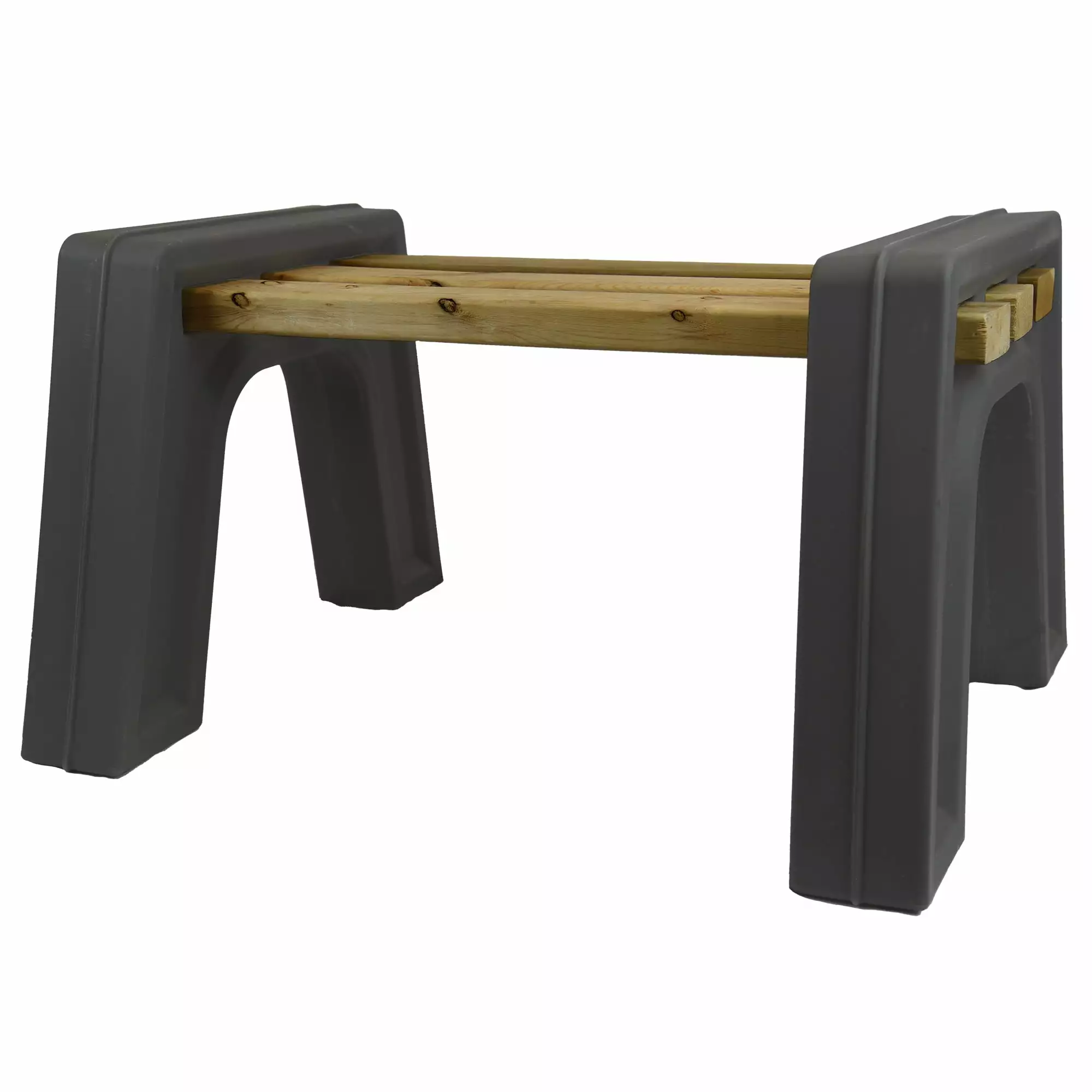 RTS Home Accents Graphite Color Custom Length Lightweight Indoor or Outdoor Backless Bench Ends Benches