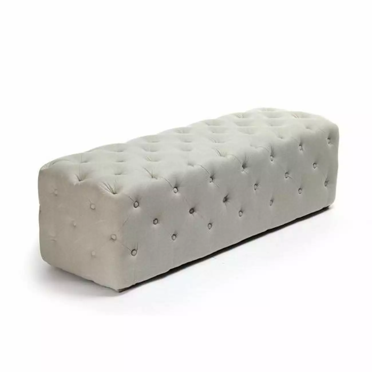Zentique Oliver Tufted Bench 53 x 15.5 x 17.5 Upholstered Living Room Bench Benches