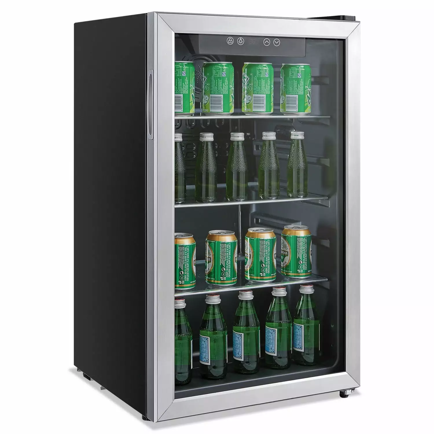 Alera JC-90VEL-F 3.4 Cu. Ft. Beverage Cooler - Stainless Steel/Black