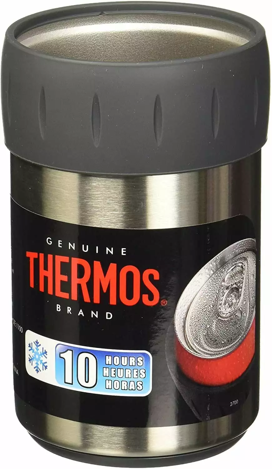 Thermos 2700TRI6 Beverage Can Insulator Stainless Steel 12 oz 6 Pack Cans and Bottles