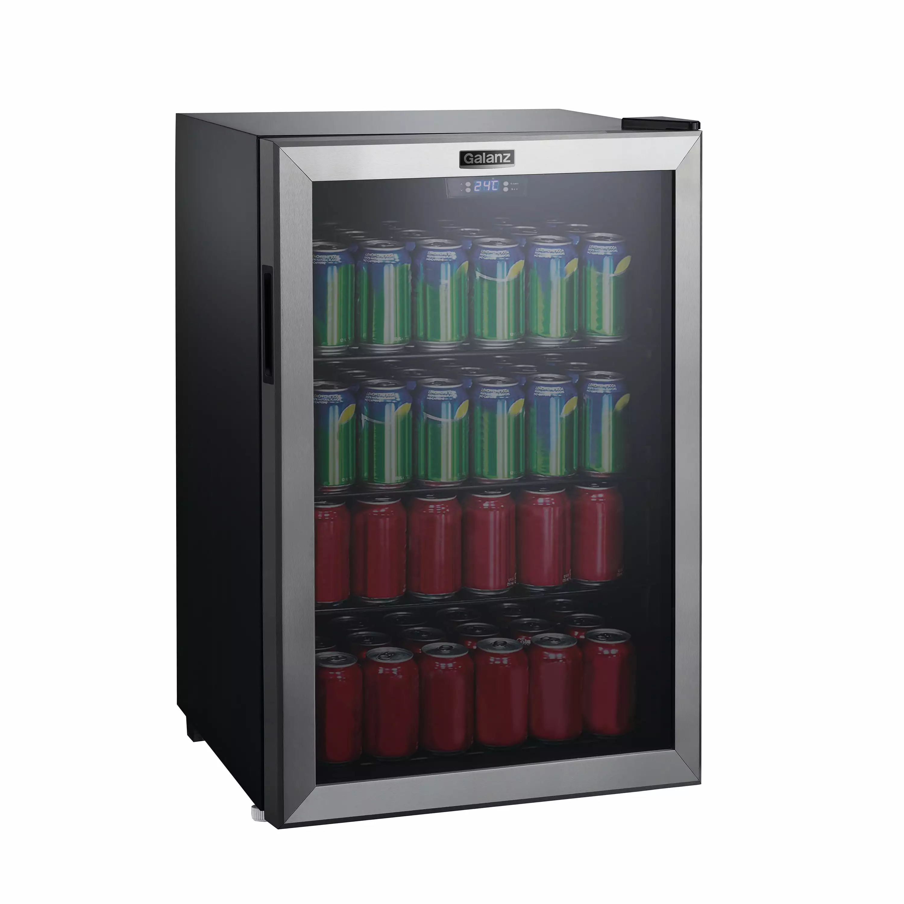 Galanz 4.5 Cu ft 152 Can Beverage Center Mini Fridge Stainless Steel