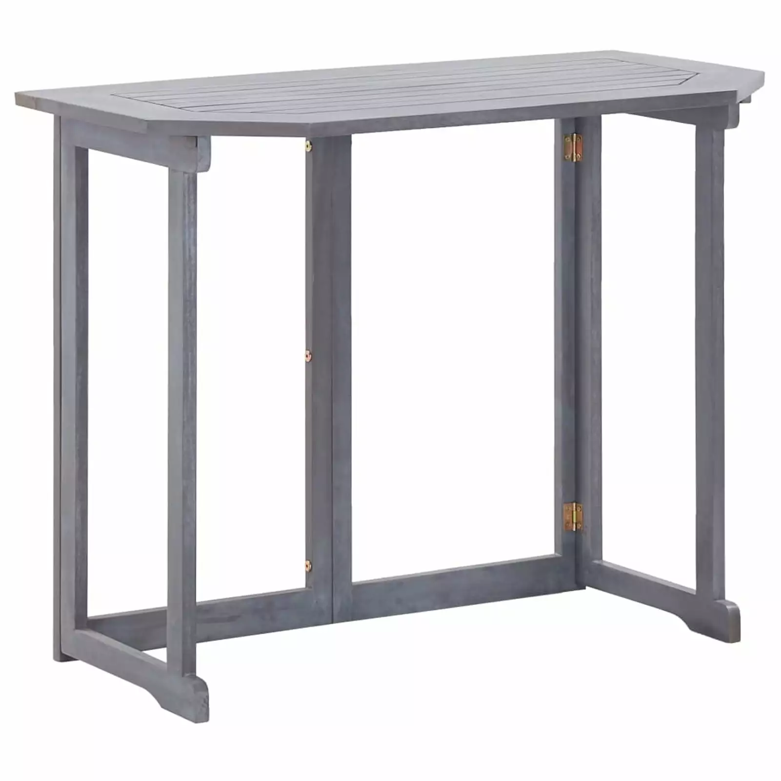 Dcenta Folding Bistro Table Acacia Wood Bar Table - 35.4 x 19.7 x 29.1 Inches Balcony Garden