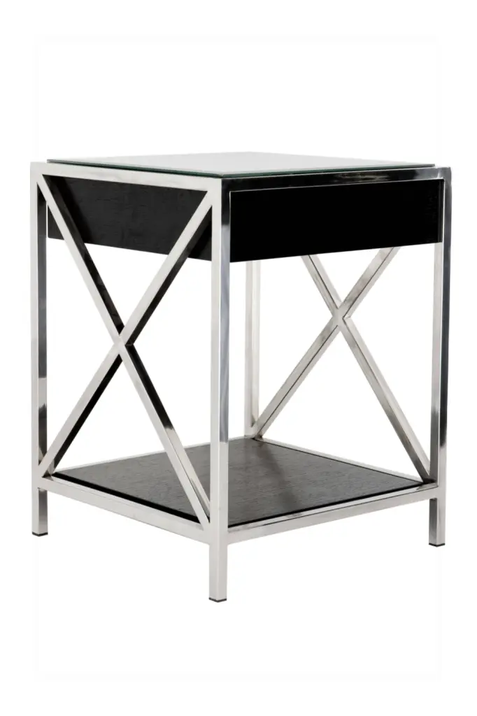 Eichholtz Beverly Hills Black Side Table Compact Living Room Accent