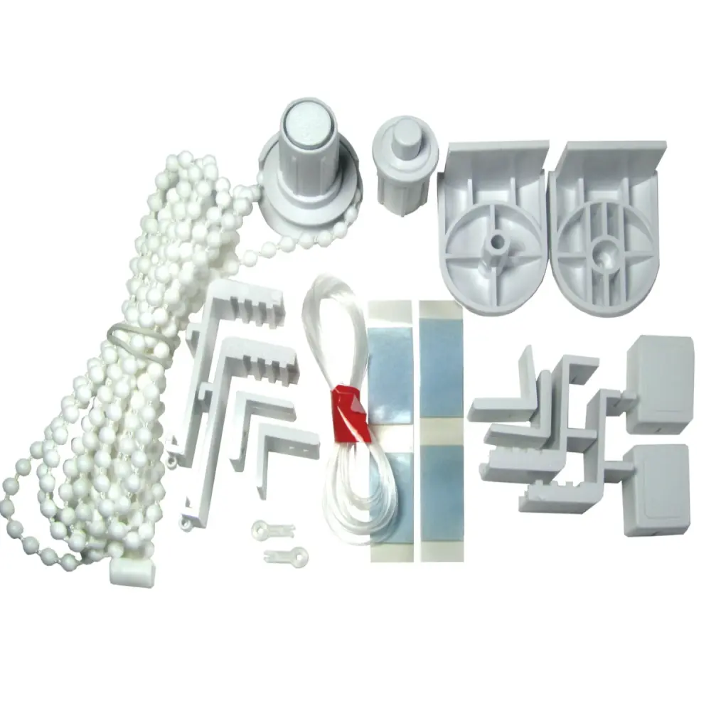 Roller Window Blinds Chain Mechanism & Mounting Set - Travel - White 17 mm Easy Install Hardware