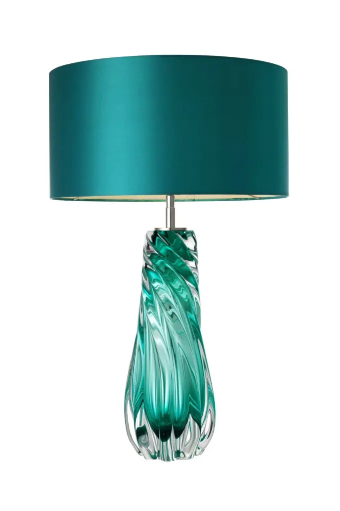 Teal Blown Glass Table Lamp Eichholtz Barron Artistic Home Decor