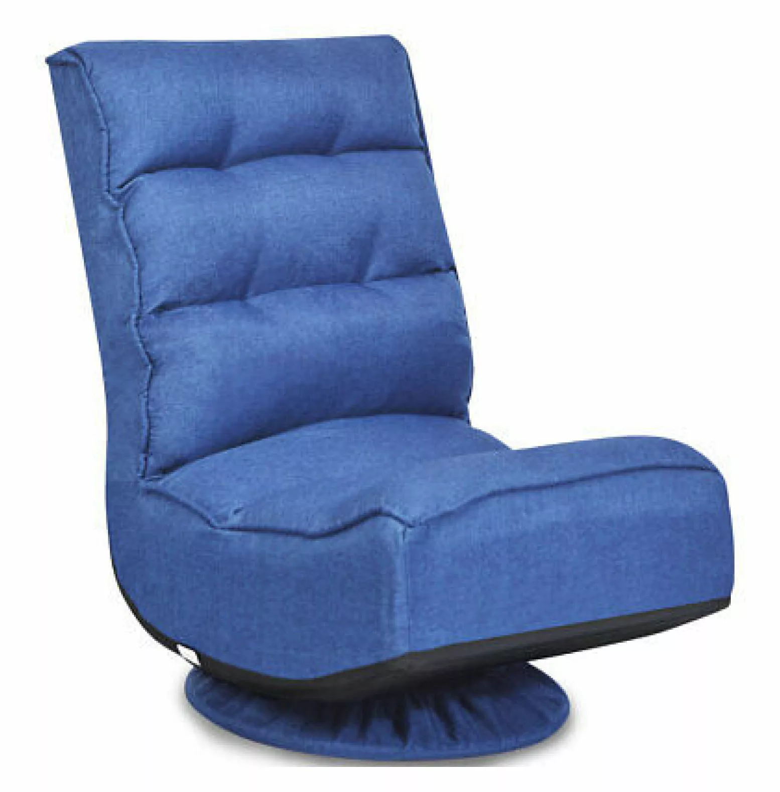 WANCQ 360 Degree Swivel Floor Gaming Chair 6-Position Folding Lazy Sofa Blue Ergonomic Comfortable Seat