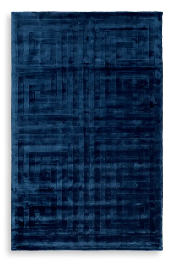 Eichholtz Baldwin Sapphire Blue Rug 7x10 Luxurious Floor Covering