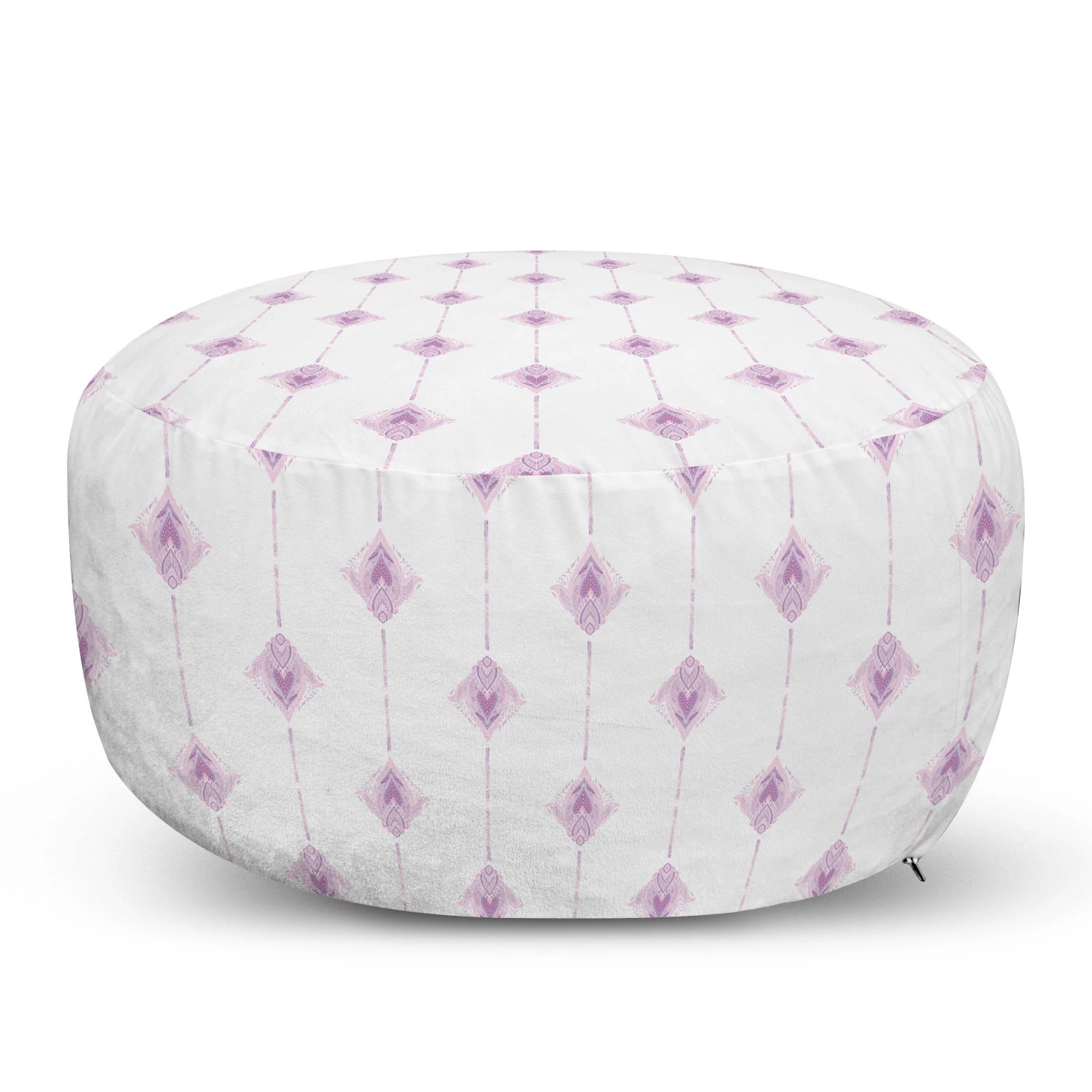 Ambesonne Bohemian Pouf Cover Zipper 30 W X 17.3 L Pale Purple Pale Mauve