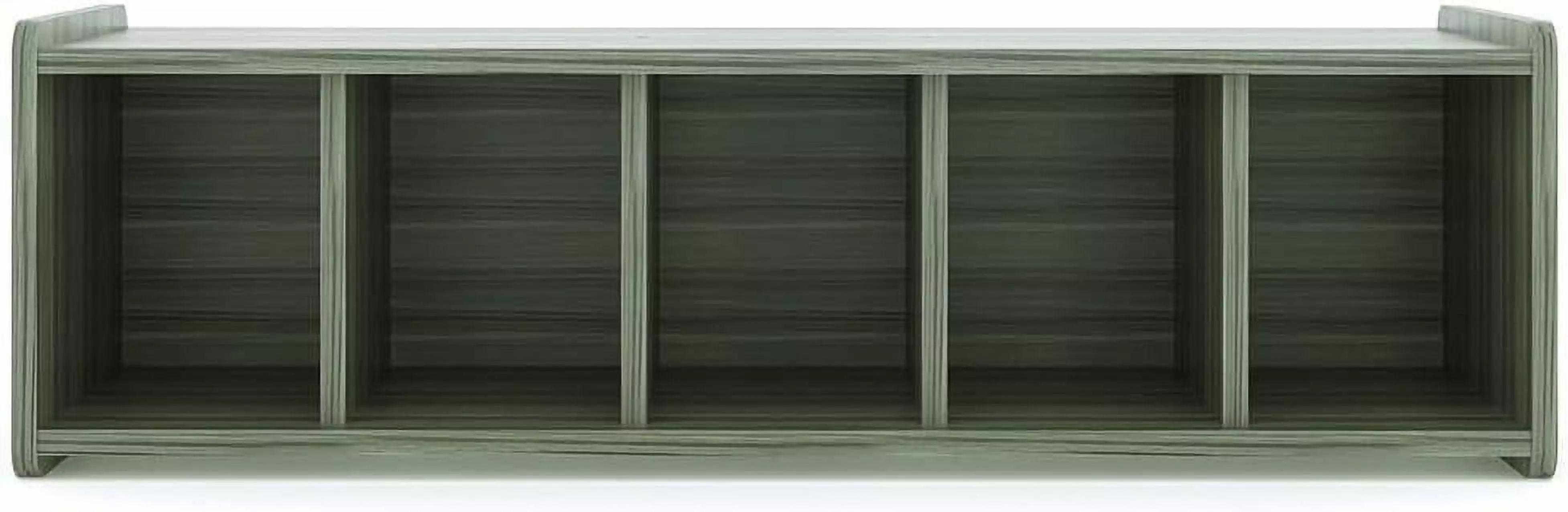 Tot Mate Children's Wooden Book Bench 5 Cubby Toys Storage Classroom Furniture Gray RTA