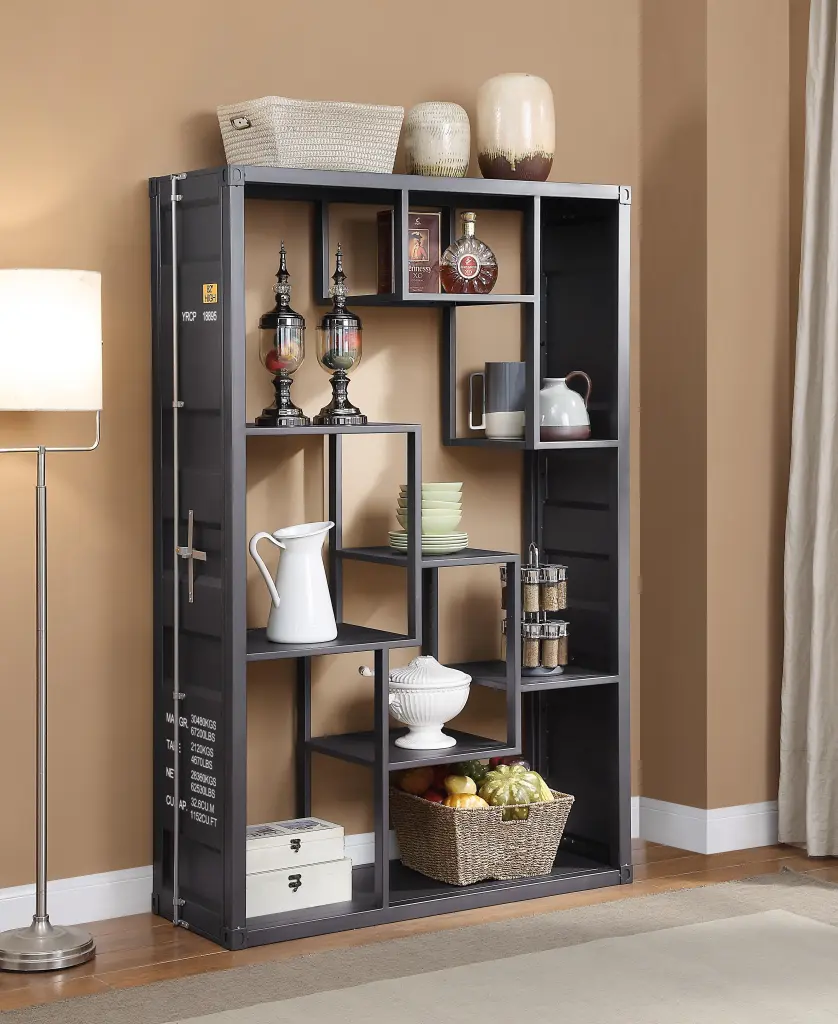 Cargo Gunmetal Shelf Rack Book Shelf Industrial Design