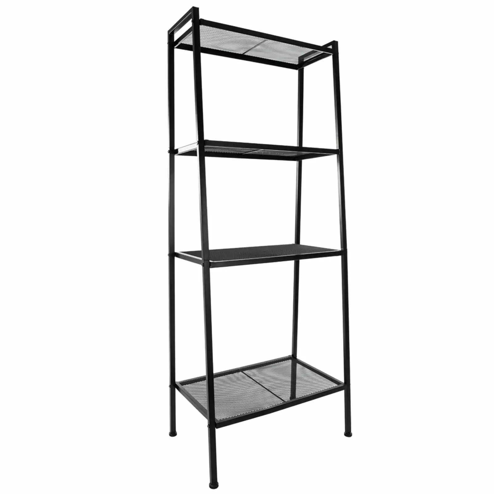 4 Tiers Widen Bookshelf Black Storage Rack Bookcase Bingkers