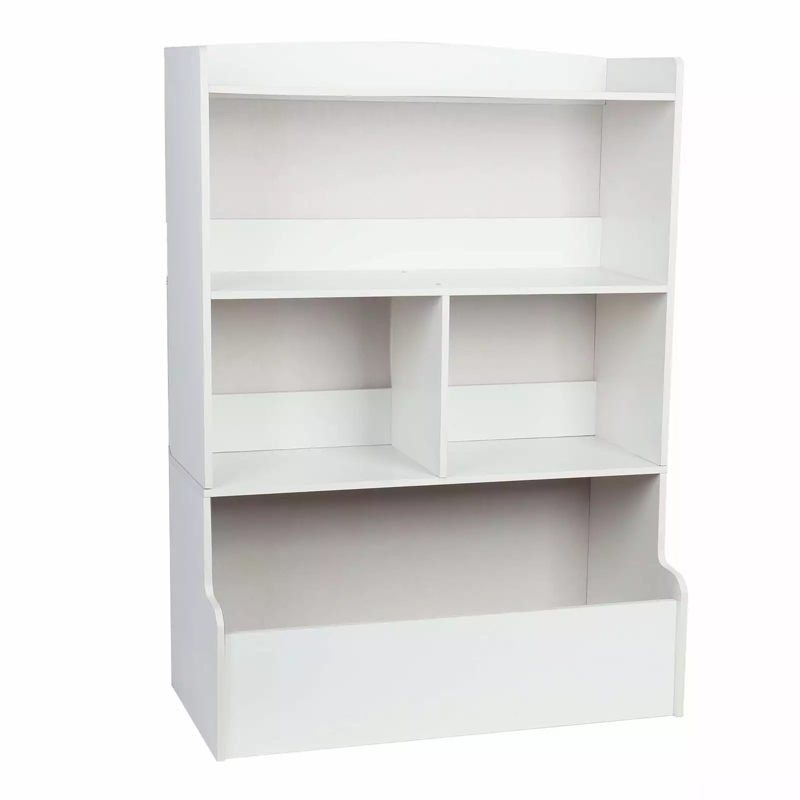 Happydeer Kids Bookshelf 4-Tier Storage Bookcase Large Wooden Open Book Shelf Floor Standing Toy Organizer and Storage Cab...
