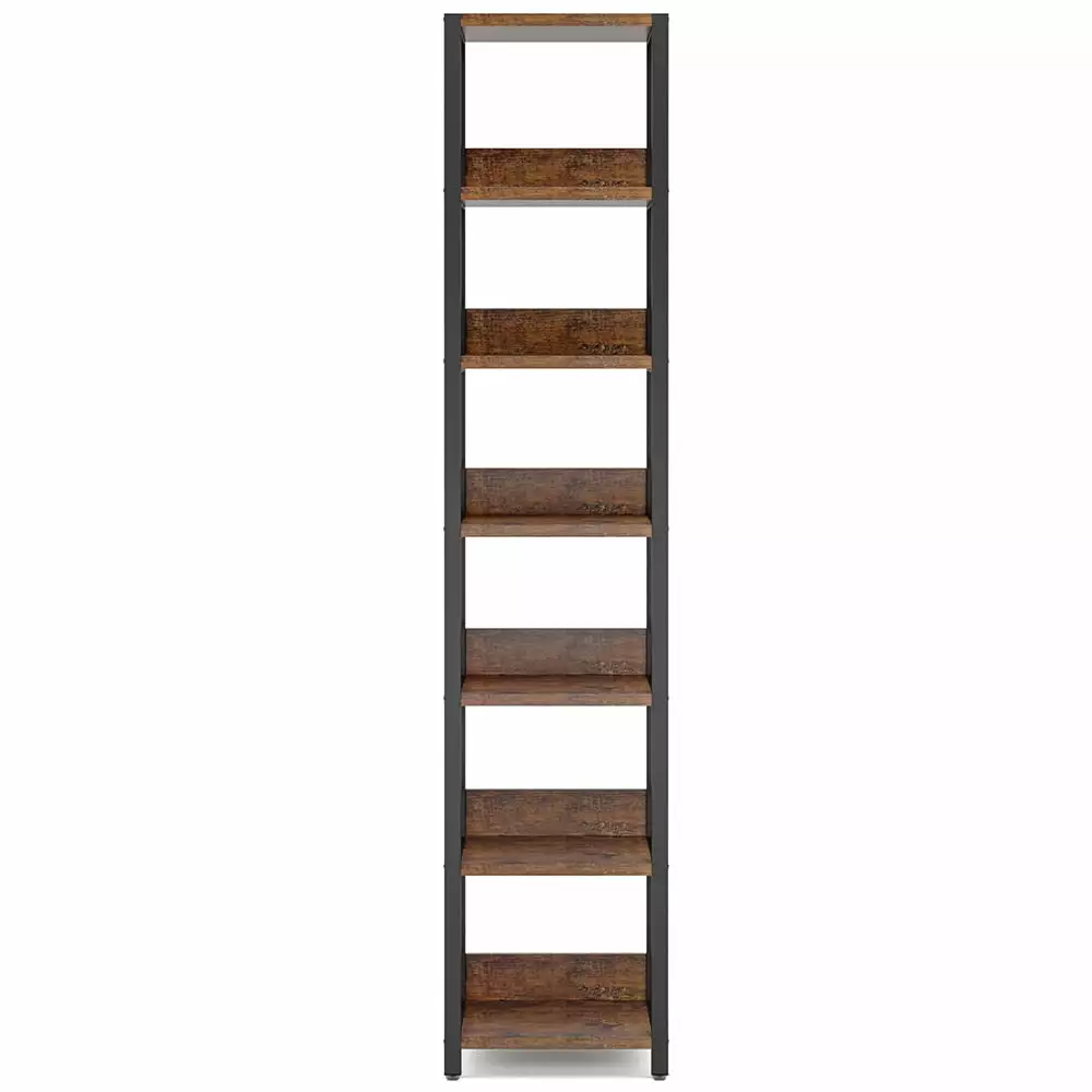 Barara King 6-Tier Corner Shelf Narrow Etagere Bookshelf Storage Rack Display