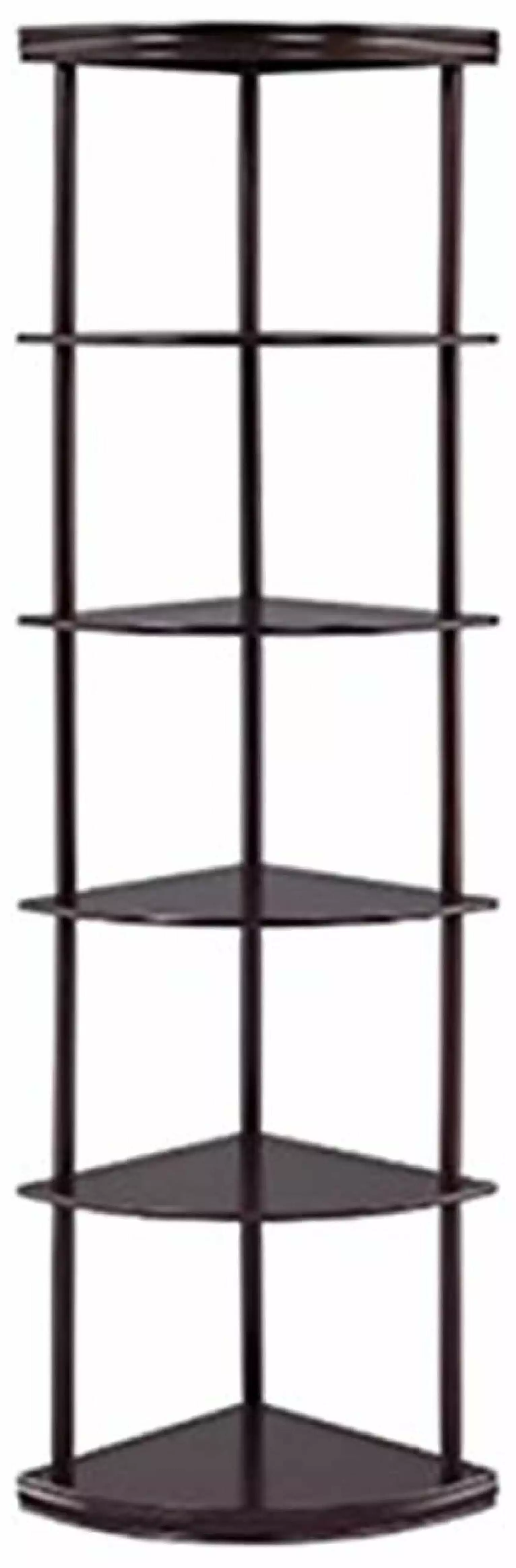 Coaster Bonwick 5-Shelf Corner Bookshelf Cappuccino Finish Living Room CHNRED