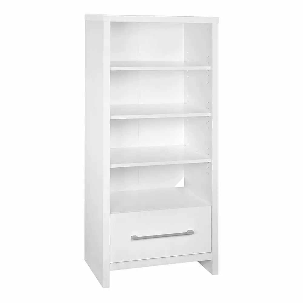 Open Box Decorative Media Storage Tower Bookcase Drawer White ClosetMaid