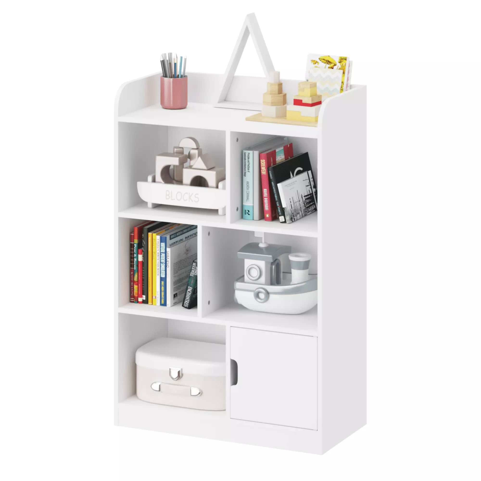 WM6 Cube Bookcase Kids Toy Storage Kids Bookcase Storage Cabinet Unit Freestanding Display Stand Shelves FHWM-C