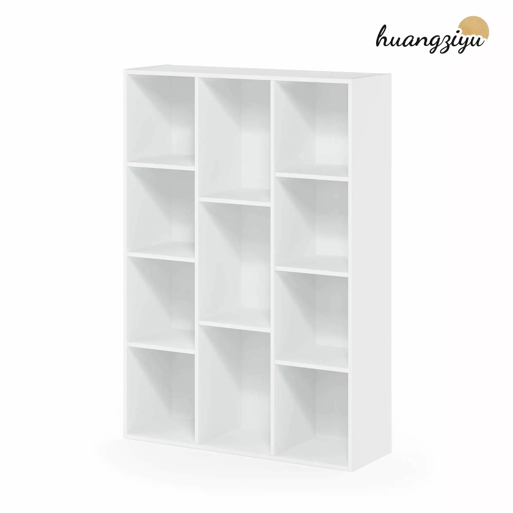 11-Cube Bookcase Book Storage Shelf White Organizer FHWMB2HZY