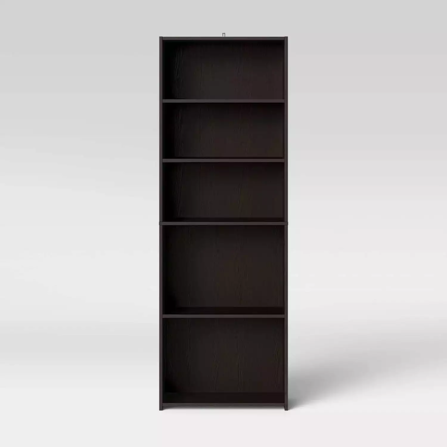 Black Tall Bookcase 5 Shelves Adjustable Open Wood-finish Bookcase Home Office FHWMljx