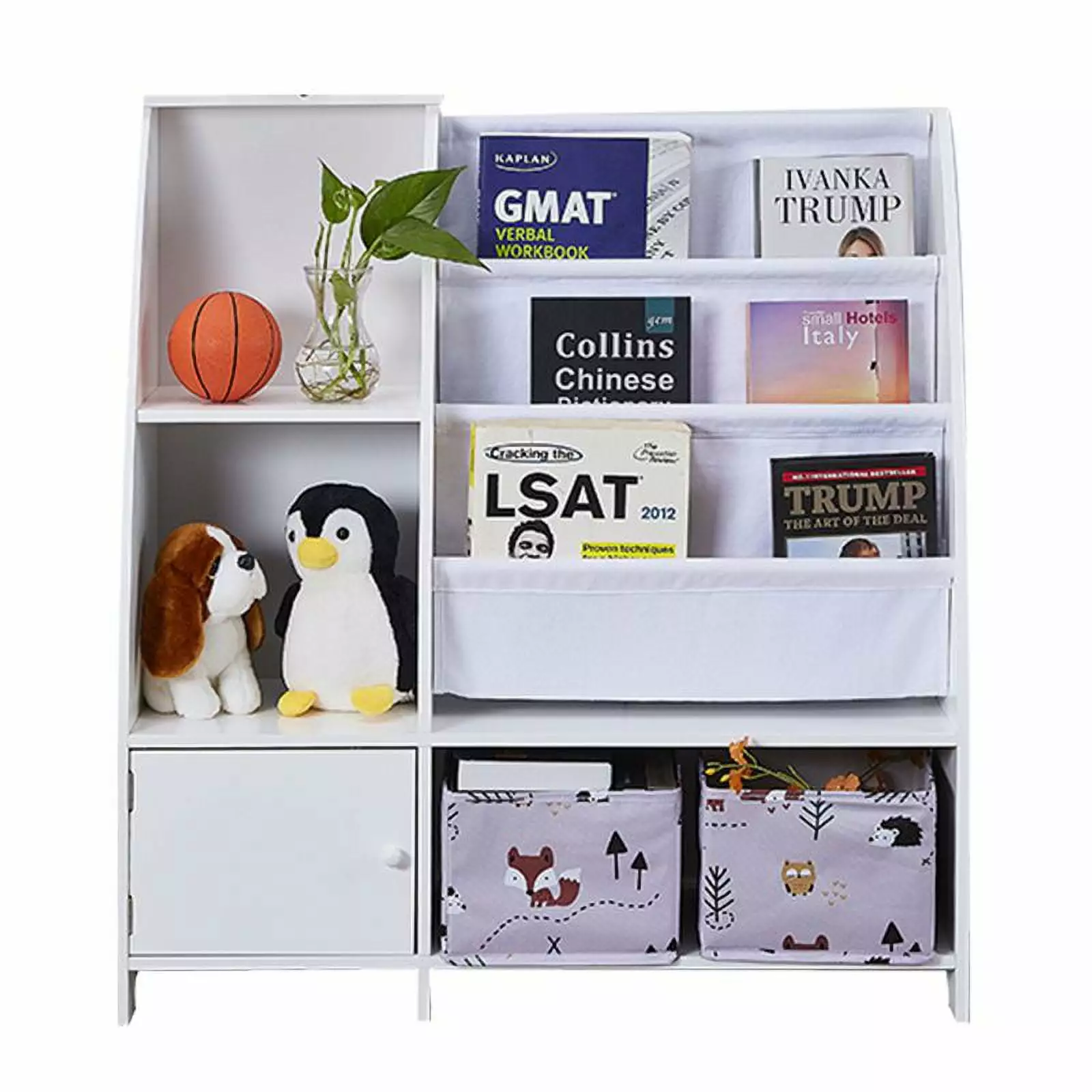 GeeHome Kids Funnel Victoria Kids Bookcase Toy Storage