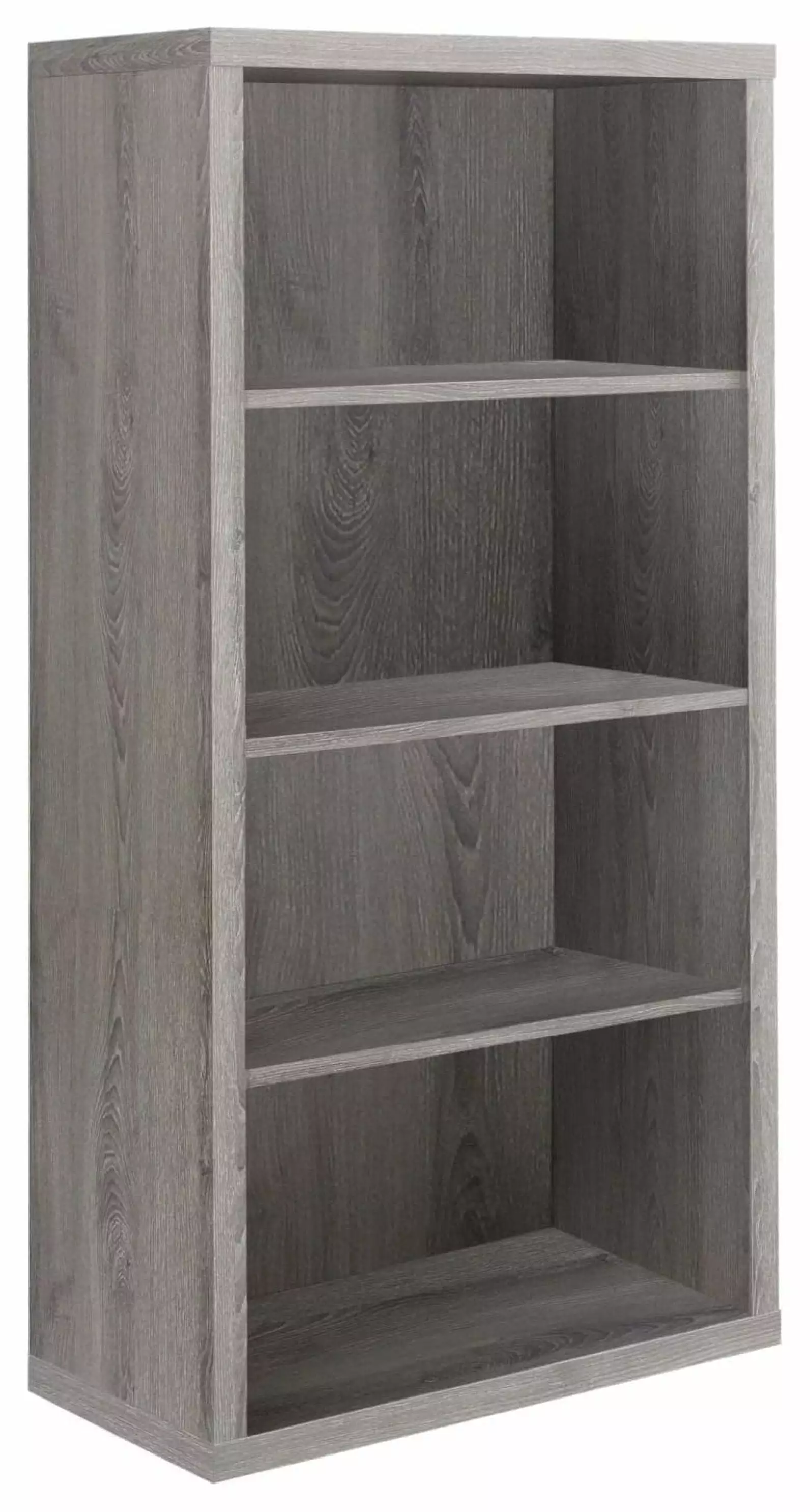 7060 Bookshelf 5 Tier Adjustable Shelves Laminate Brown Contemporary Modern Bookcase Office Bedroom Generic