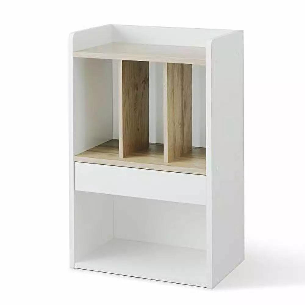 IRIS Ohyama Children's Bookshelf Ash Brown White School Bag Rack Shelf