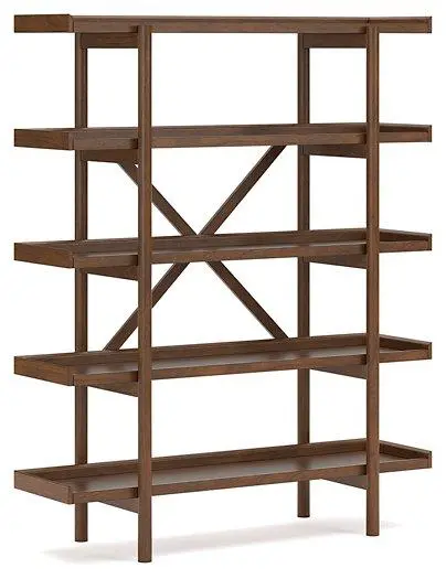 Lyncott 70 Inch Bookcase - Tall Storage Shelf Living Room or Office