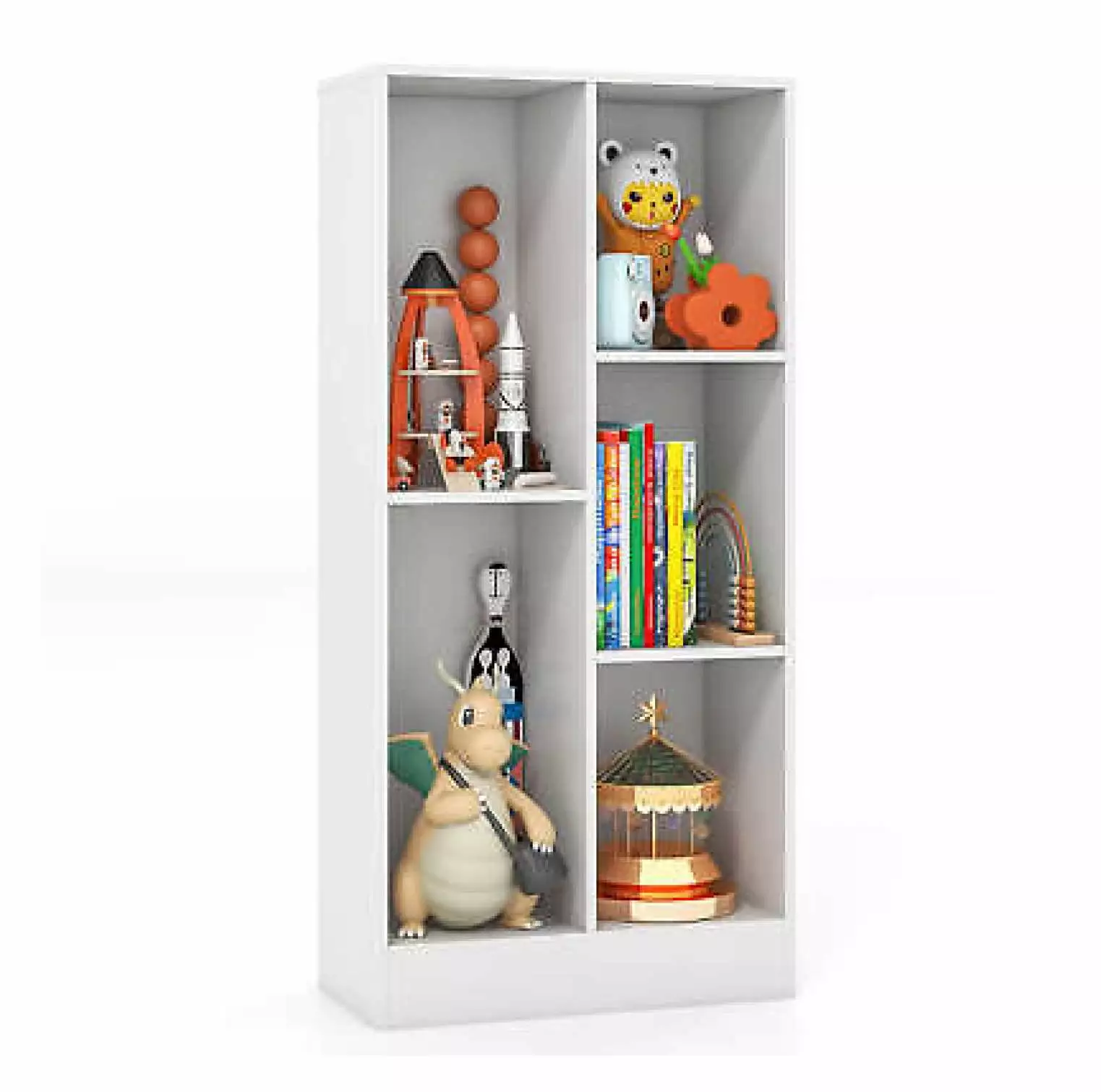 WANCQ 5-Cube Bookcase Kids 41 Wooden Toy Storage Organizer Kid's Room