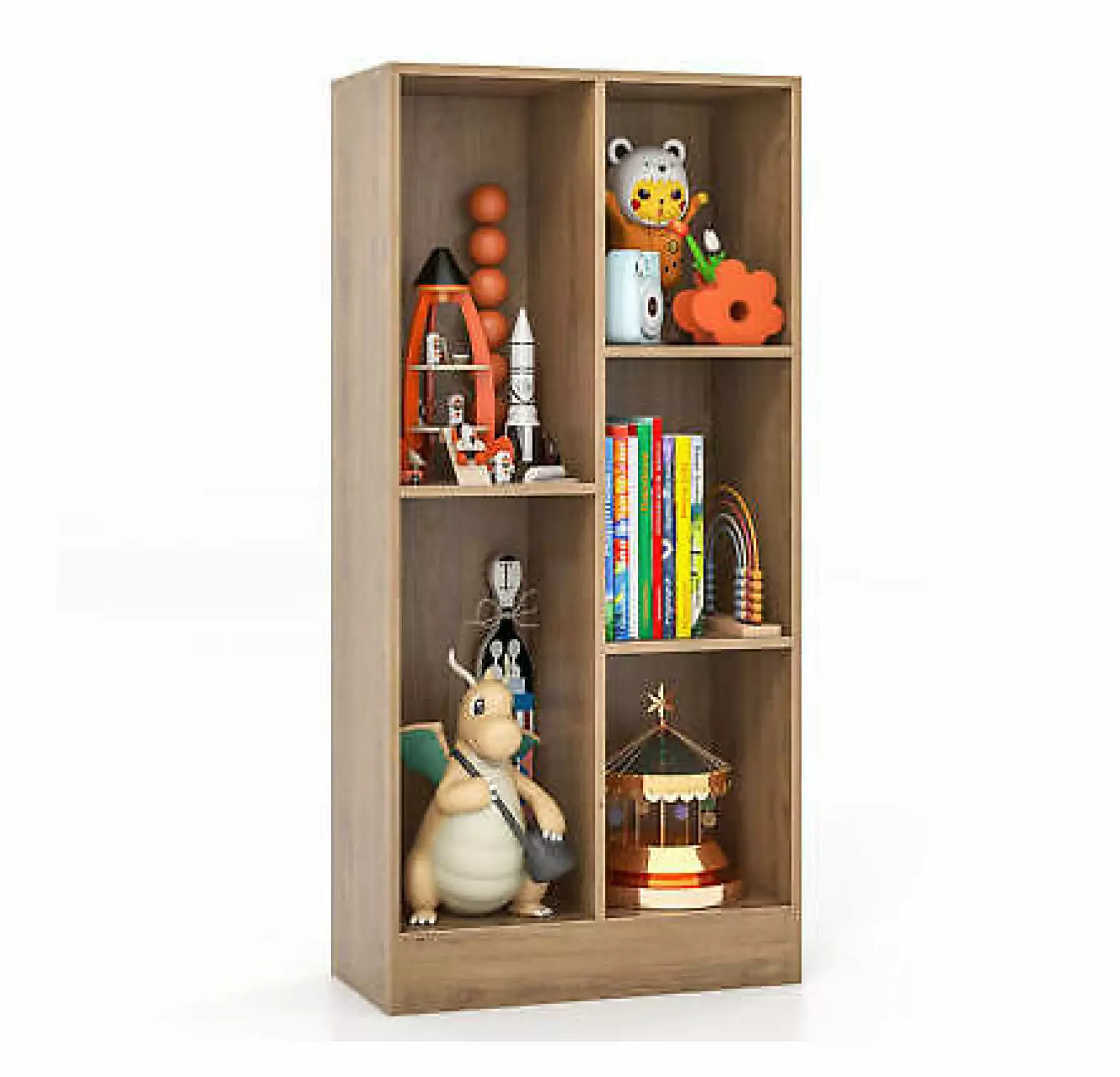 WANCQ 5-Cube Bookcase Kids 41 Wooden Toy Storage Organizer Kid's Room