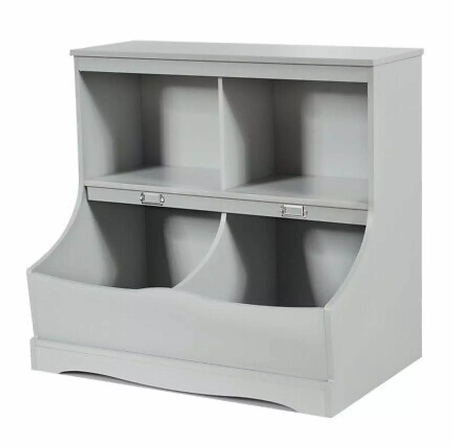 WANCQ Childrens Multi-Functional Bookcase Toy Storage Bin Kids Floor Cabinet Grey