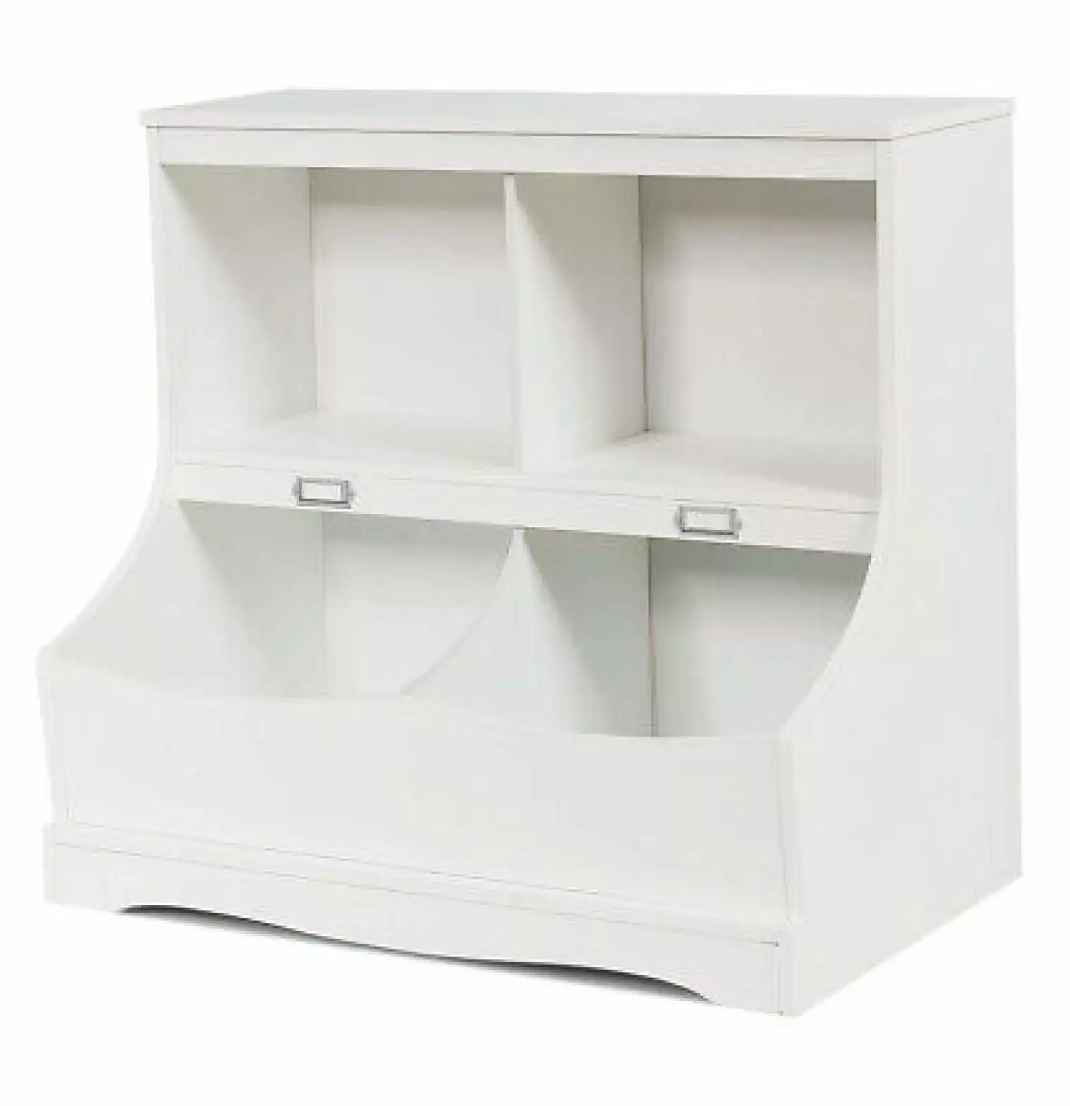 WANCQ Childrens Multi-Functional Bookcase Toy Storage Bin Kids Floor Cabinet White