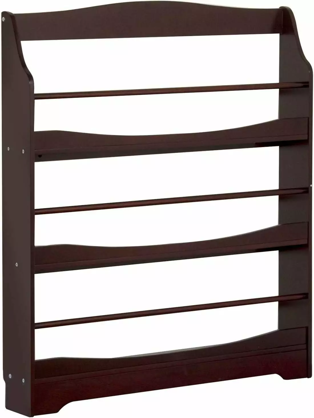 Expressions Espresso Bookrack Kids Wooden Storage Bookshelf School Playroom and Bedroom Furniture WRP