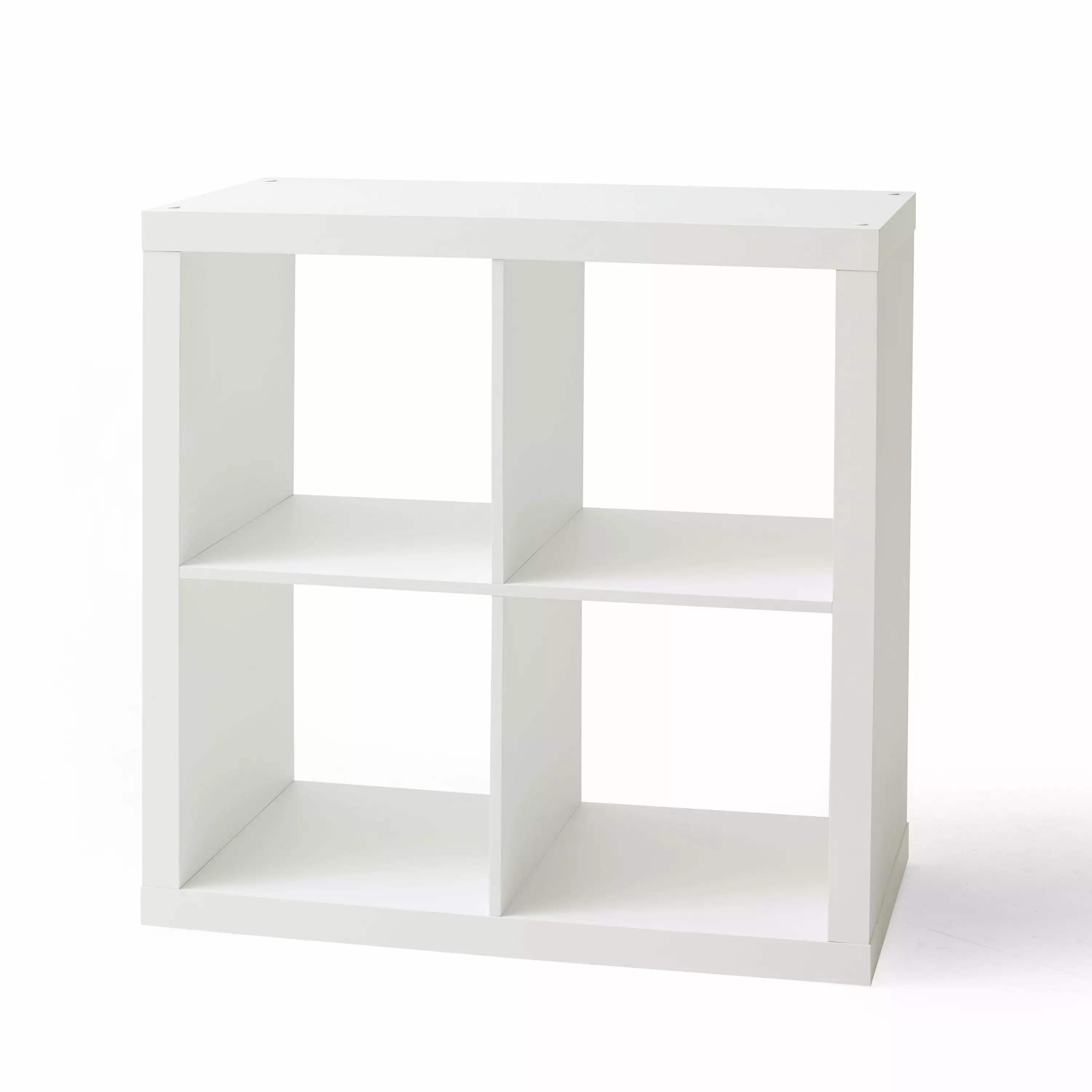 4-Cube Storage Organizer Open Back Vertical or Horizontal Wood White Texture ZSHLWM