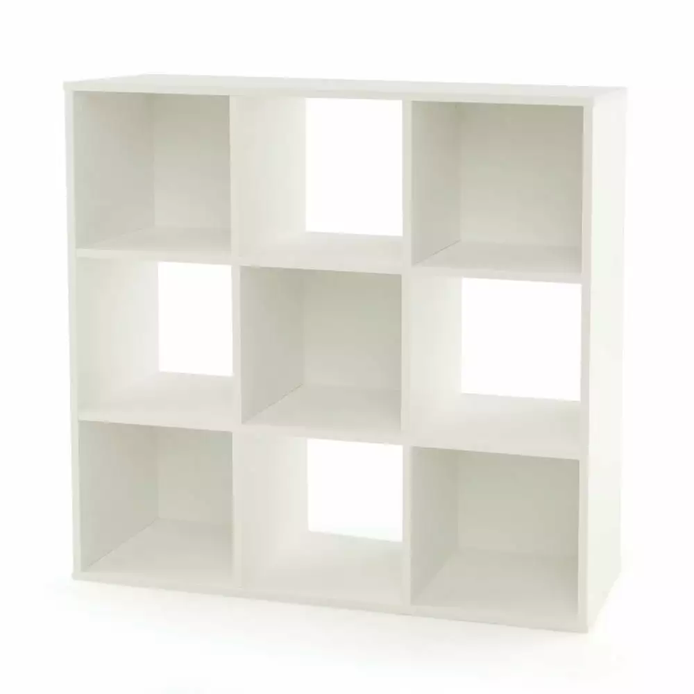 Kadyn Kids Bookshelf Bookcase Toy Storage Cubby Shelf Wooden Bookcase Storage Cubbies and Anti-toppling Devices White