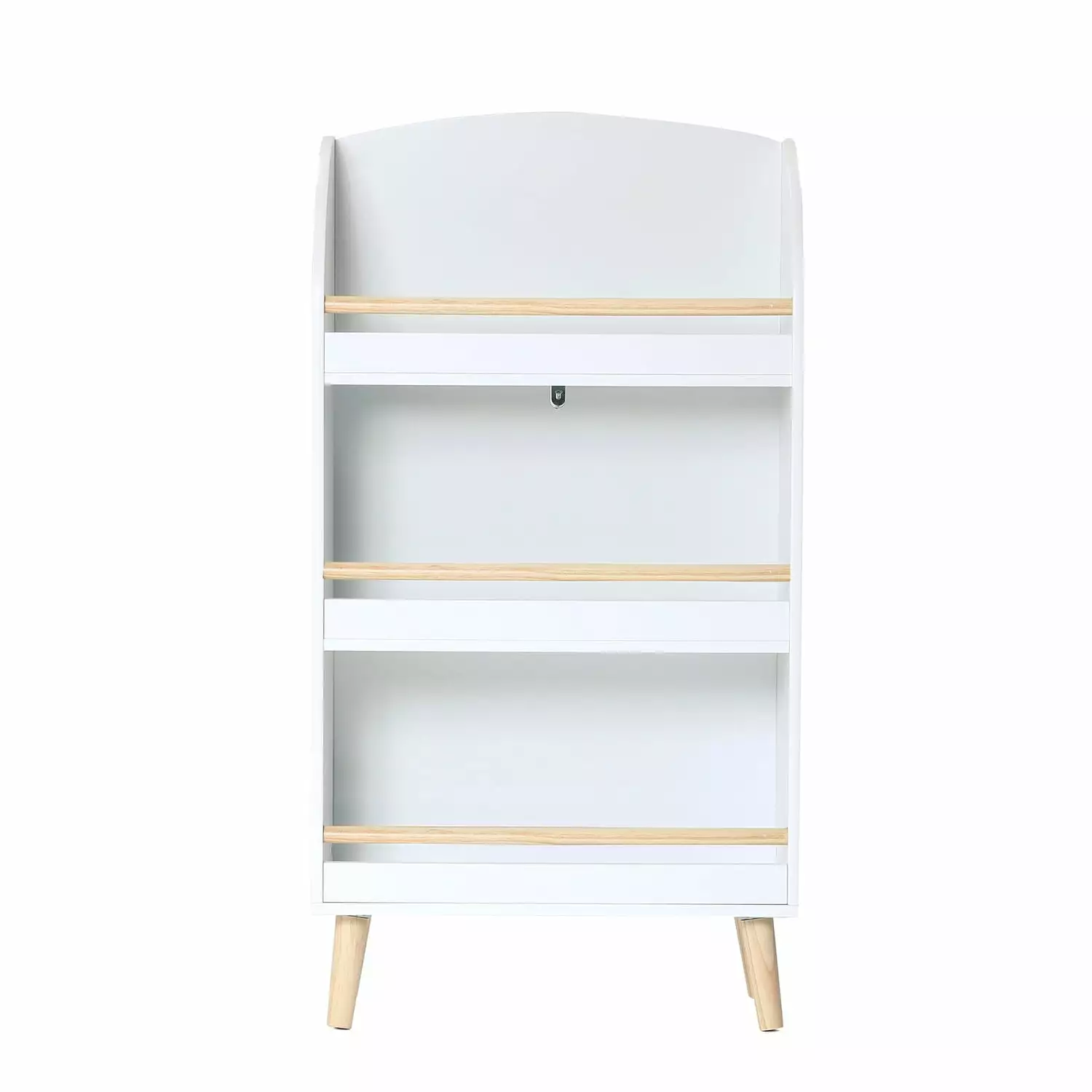 LuxenHome Children's Multi-Functional 3-Shelf Bookcase Toy Storage Bin White