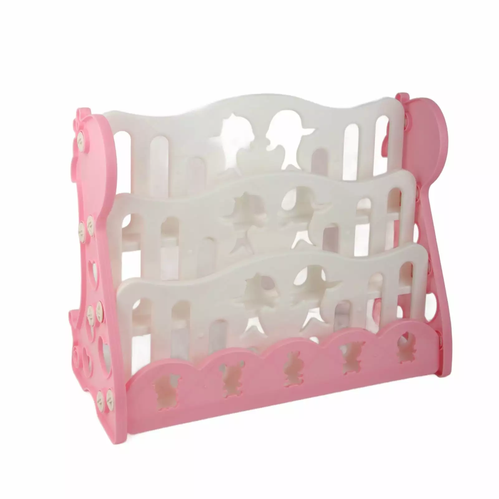 Children's Bookshelf Simple Home Floor Standing Baby Toy Storage Rack Plastic Cartoon Picture Book Stand NOBRAND