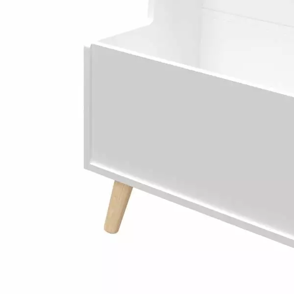 Kids Bookshelf Book and Magazine Rack Toy Storage Cabinet Organizer White ApexGlow