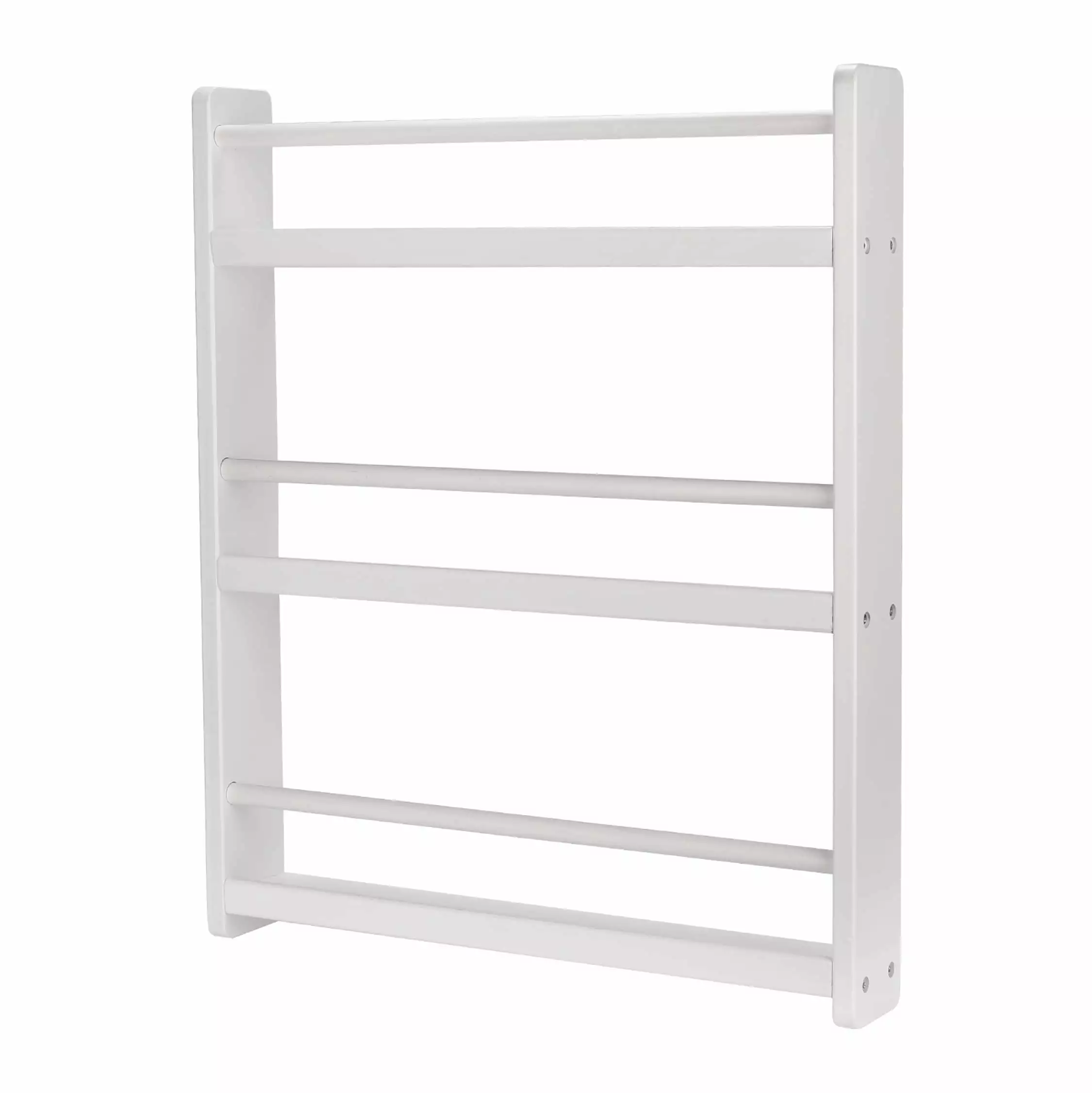 CHILDLIKE BEHAVIOR 3-Tier Book Organizer Kids Bedrooms Nurseries Living Rooms White Bookcase Rack