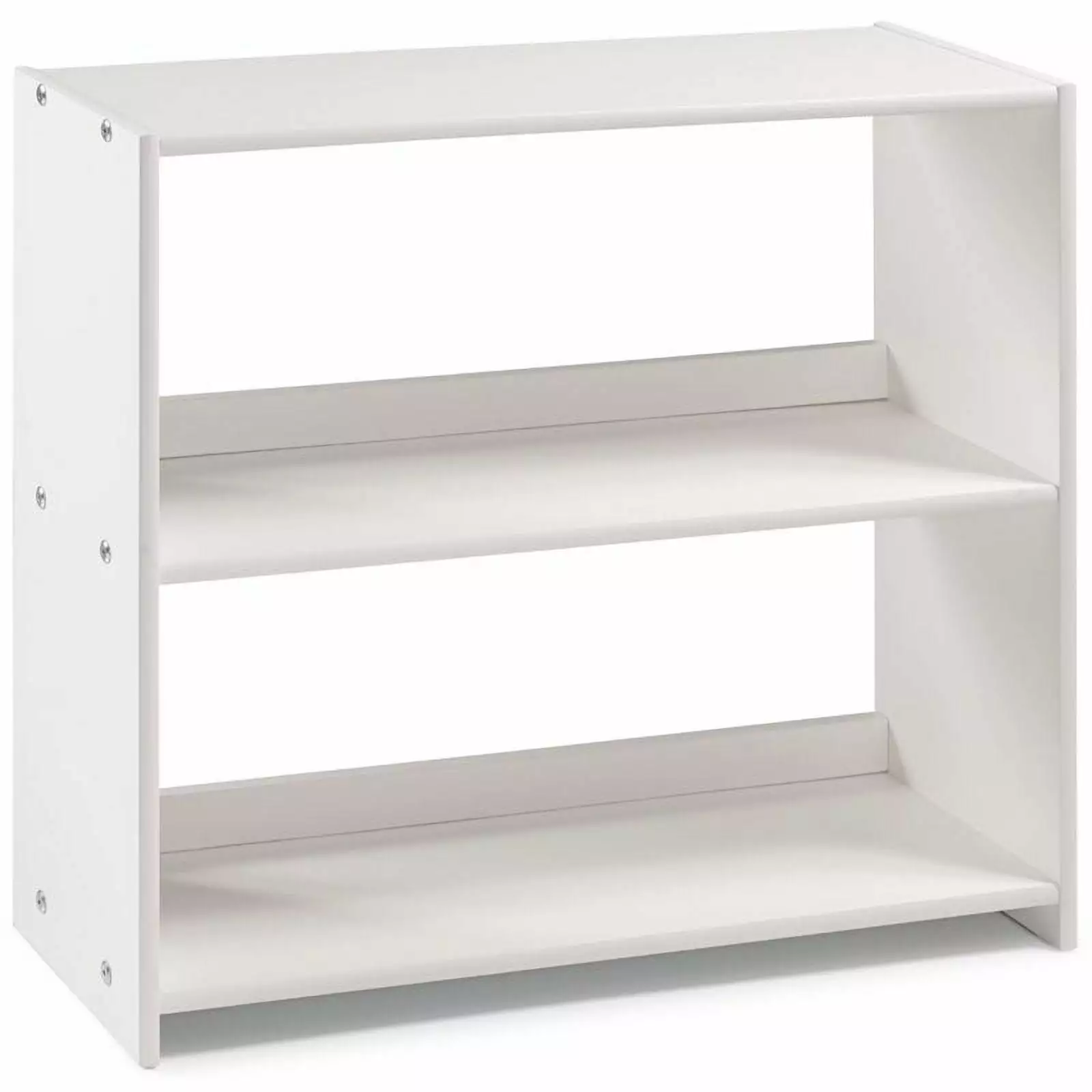Donco Kids Louver 2 Shelf Small Wooden Bookcase White