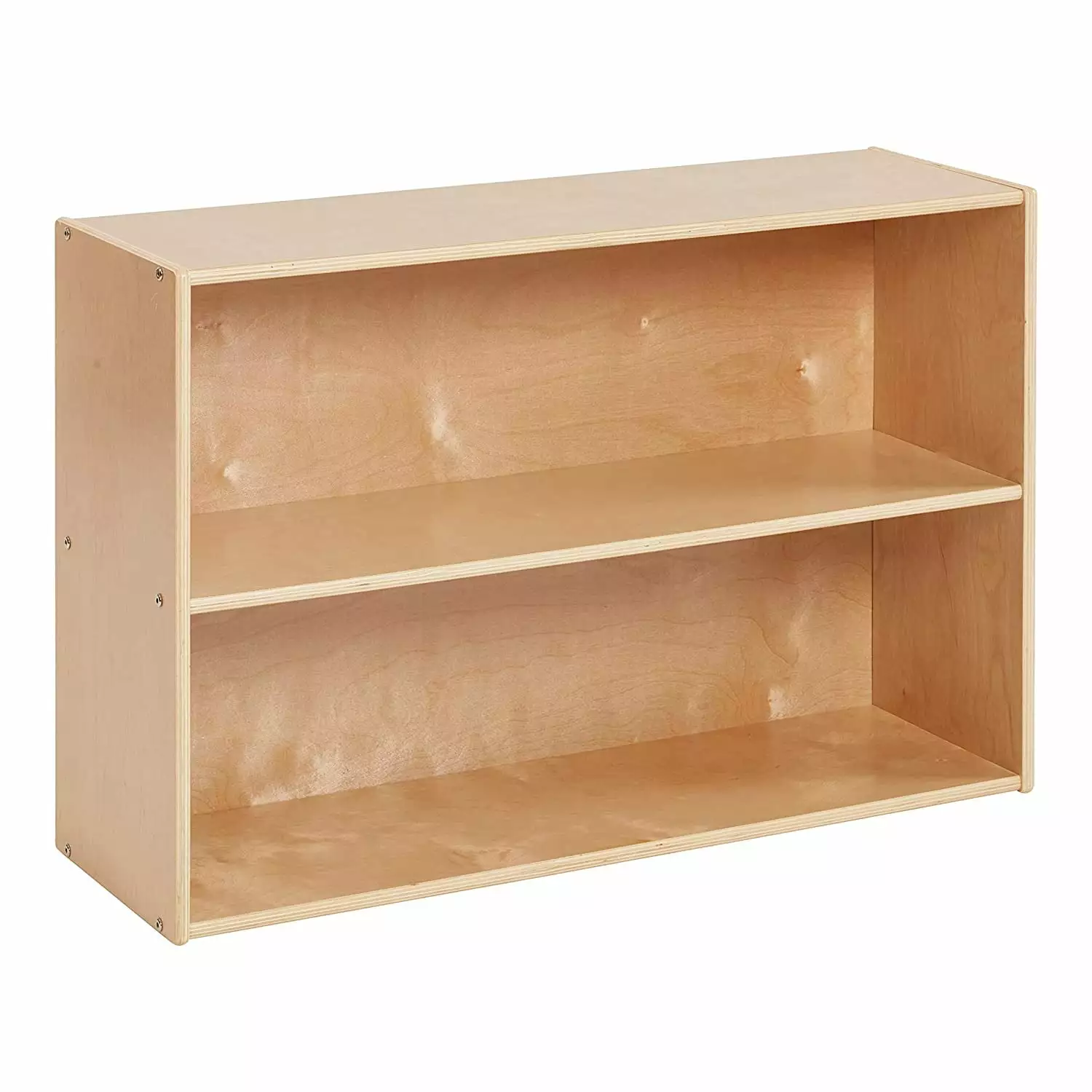 DONFU Streamline 2-Shelf Storage Cabinet 24in Kids Bookshelf Natural