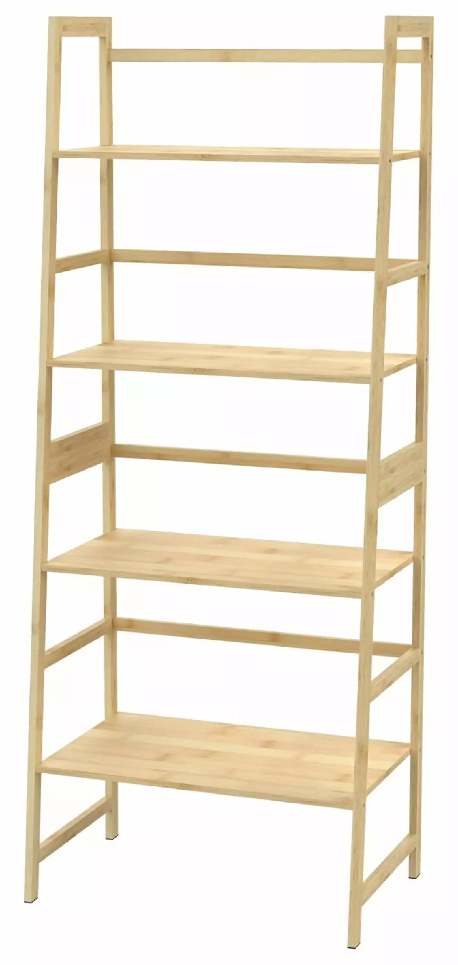 Drevy Bookshelf Bookcase Storage Shelves Ladder Shelf Bedroom Living Room Office Natural