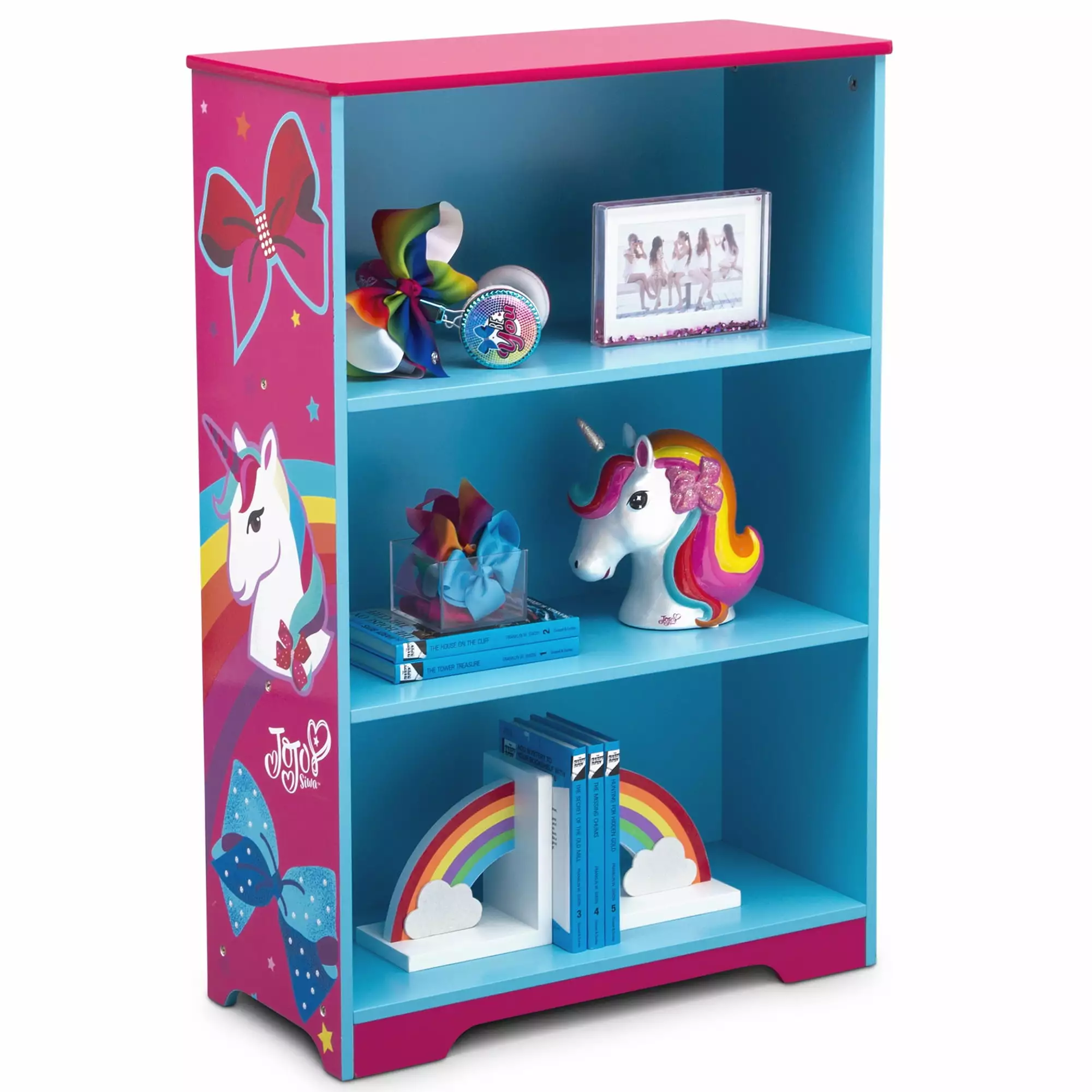 JoJo Siwa Deluxe 3-Shelf Bookcase Delta Children Greenguard Gold Certified