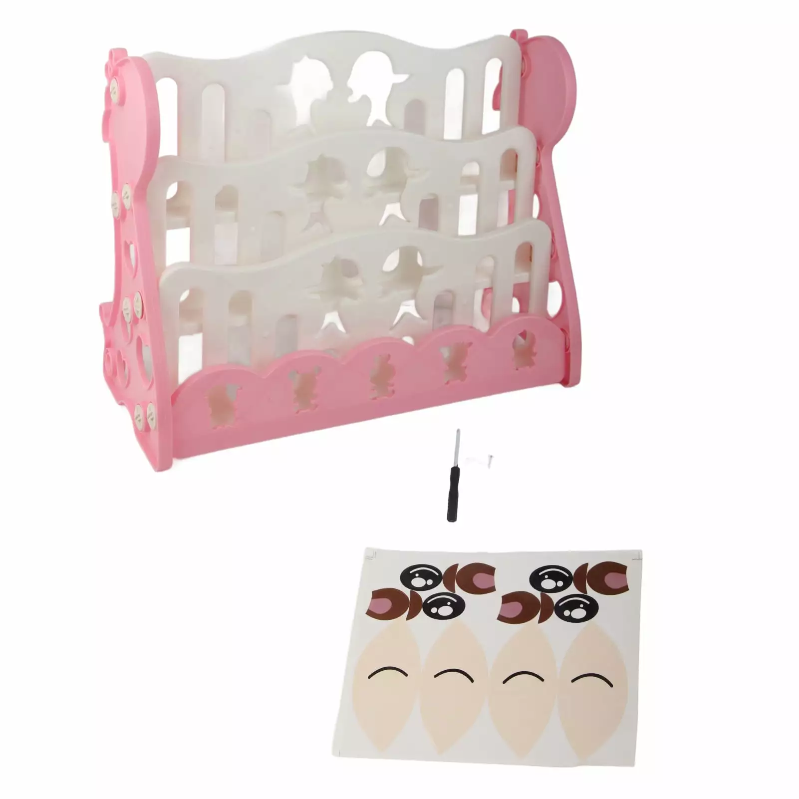Children's Bookshelf Simple Home Floor Standing Baby Toy Storage Rack Plastic Cartoon Picture Book Stand Leyao